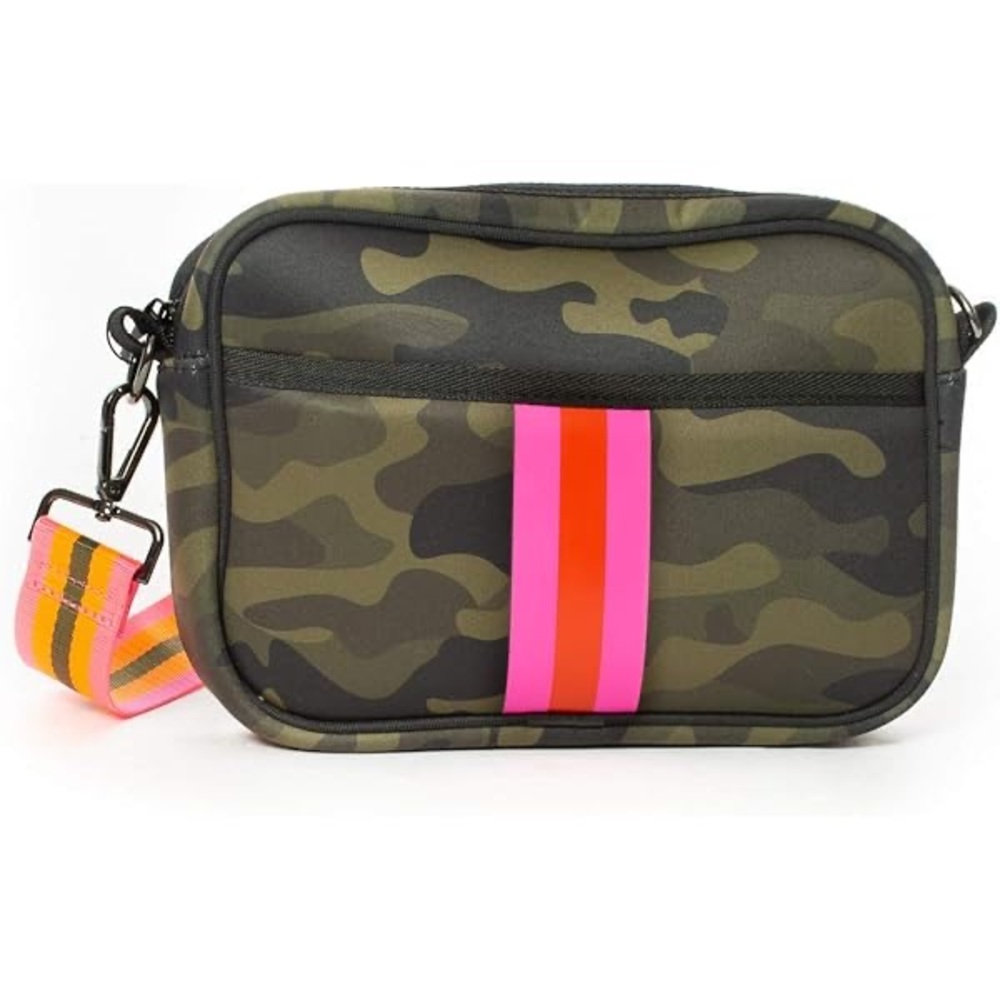 ⭐️HAUTE SHORE Camouflage Crossbody Bag with Pink and Orange Accents ⭐️